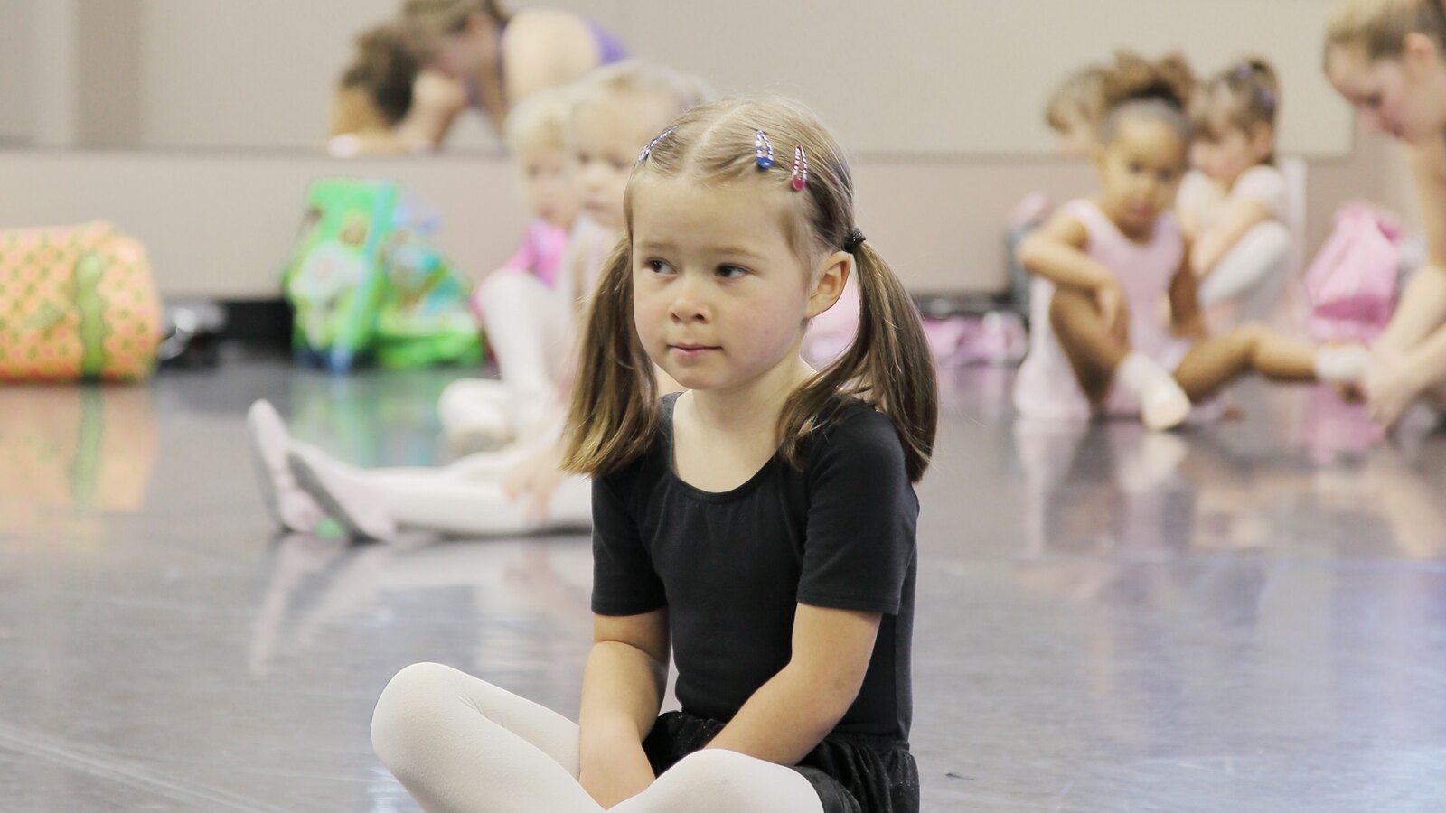 Young dancers in a ballet class